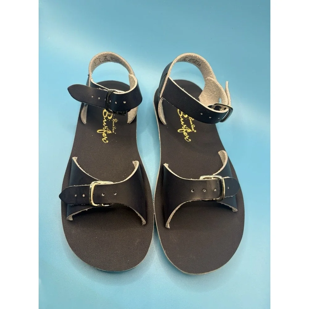 NEW IN BOX SUN-SAN SALT WATER SANDALS SURFER NAVY TODDLER SIZE 12 NIB